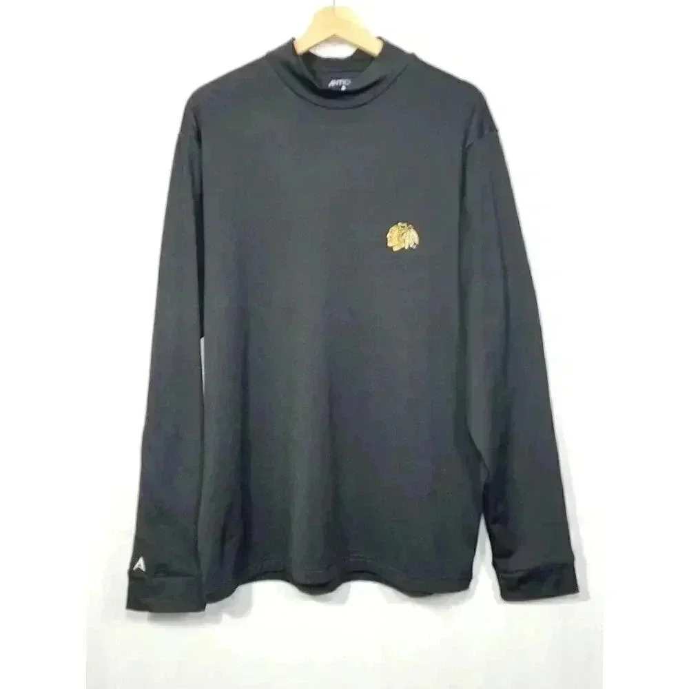 Antigua Mens Chicago Blackhawks Victory Pullover‎ Sweatshirt size L Black 2010